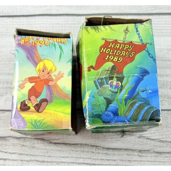 Vintage 89'/90’ Disney McDonalds Plush Flounder Bernard Christmas Ornaments - Picture 2 of 9